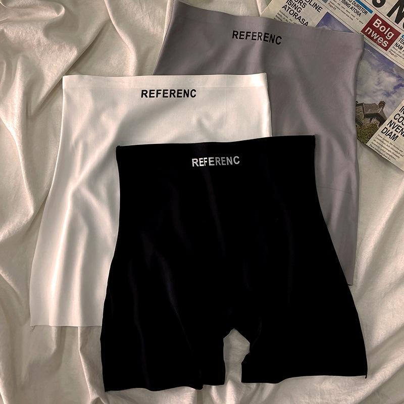 ペチパンツ レディース ガールズ 無地 接触冷感 無縫製 綿混クロッチ ハイウエスト ボクサータイプ 食..