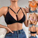ブラジャー レディース セクシー ノンワイヤー ハートモチーフ 細ストラップ 谷間メイク 通気性 シームレス 快適 1/2カップ ノンパッド ナイロン素材 ブラトップ風