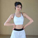 スポーツブラ レディース 春夏 美背 ブラトップ ヨガウェア ランニング トレーニング フィットネス 揺れ防止 高サポート 脇高 カップ付き 通気性 快適 ナイ...