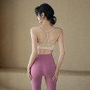 スポーツブラ レディース カップ付き 一体型 防振 揺れ防止 美背デザイン ヨガ ランニング トレーニング フィットネス ジム ノースリーブ タンクトップ 吸汗速乾 ストレッチ 軽量 ストレスフリー 春夏
