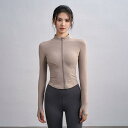 ヨガウェア レディース 秋冬 スタンドカラー ジップアップ 長袖 プロ仕様 スポーツジャケット スリムフィット 着痩せ効果 伸縮性 ピラティス トレーニング ジ...