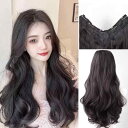 ヘアピース レディース 部分ウィッグ 頭頂部 ワンタッチ U字型 巻き髪 ロング 増量 ボリュームアップ 自然な仕上がり 耐熱ファイバー 人工毛 黒髪 茶髪 小...