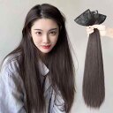 エクステ レディース 女性用 つけ毛 3ピースセット ワンタッチ クリップ式 ロング ストレート ボリュームアップ 耐熱ファイバー 増量 自然な馴染み 簡単装着...