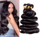 人毛エクステ レディース ナチュラルカラー ヴァージンヘア ボディウェーブ パーマ 染毛対応 ヘアスタイルチェンジ イメチェン