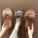 ルームシューズ レディース かわいい リボン 蝶結び オープントゥ オールシーズン 麻 リネン 静音 軽量 室内履き 普段使い リビング用 竹素材 草編み ブラック ホワイト ピンク ネイビー