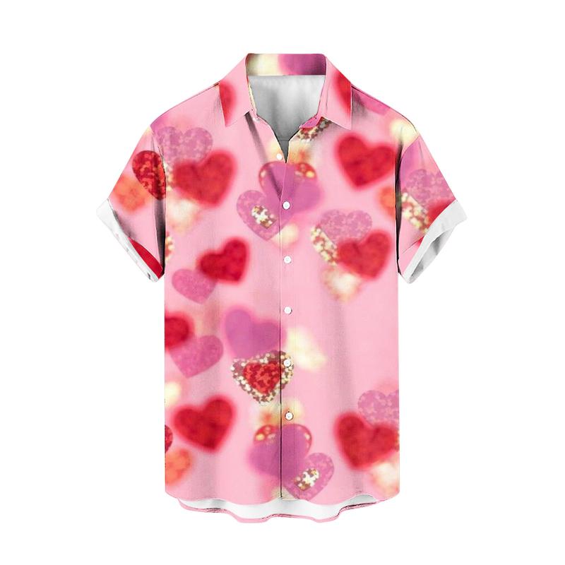 シャツ メンズ 春夏 ポリエステル ストレッチ素材 襟付き 花柄プリント ハワイアン アロハ ビーチ リゾート カジュアル 半袖 スリムフィット 男性用トップス 普段使い