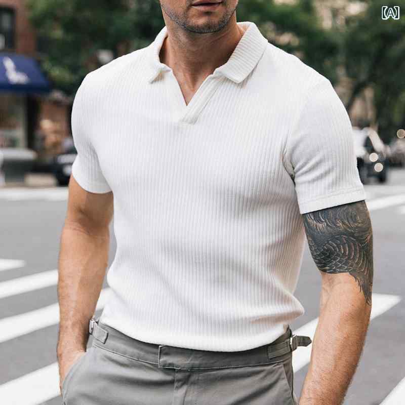 ポロシャツ メンズ 男性用 半袖 無地 襟付き ビジネスカジュアル オフィスカジュアル 春夏 ポリエステル 吸水速乾 ゆったり 洗濯可能 ホワイト