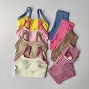 ヨガウェア レディース 高強度 スポーツウェア ジム フィットネス 運動 猫耳デザイン カップ付き スリーブレス トップス 九分丈レギンス 伸縮性 吸汗速乾 2...