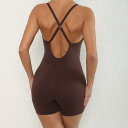 ヨガウェア レディース オールインワン ジャンプスーツ 調整可能 体型カバー スタイルアップ ロングパンツ 伸縮性 パッド付き ダンス フィットネス スポーツ ...