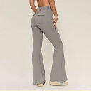 パンツ レディース ヨガ スポーツ ロング丈 ハイウエスト フレアパンツ フィットネス ダンス ピラティス ストレッチ 速乾 ヒップアップ ナイロン 細見え ブ...