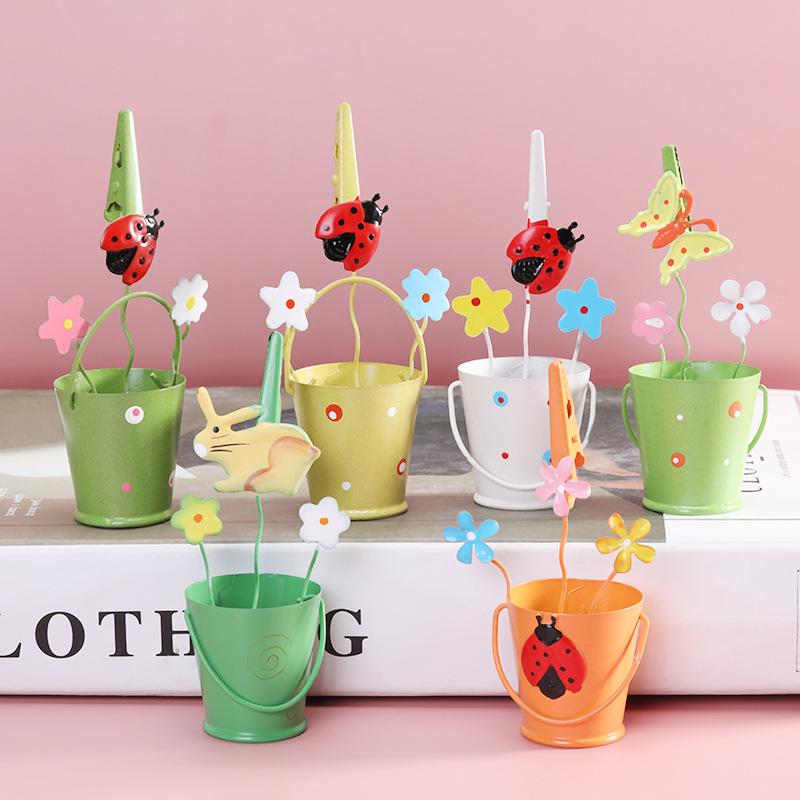 卓上オーガナイザー 名刺クリップ メモスタンド カードホルダー 金属製 ユニーク デザイン かわいい 蝶..