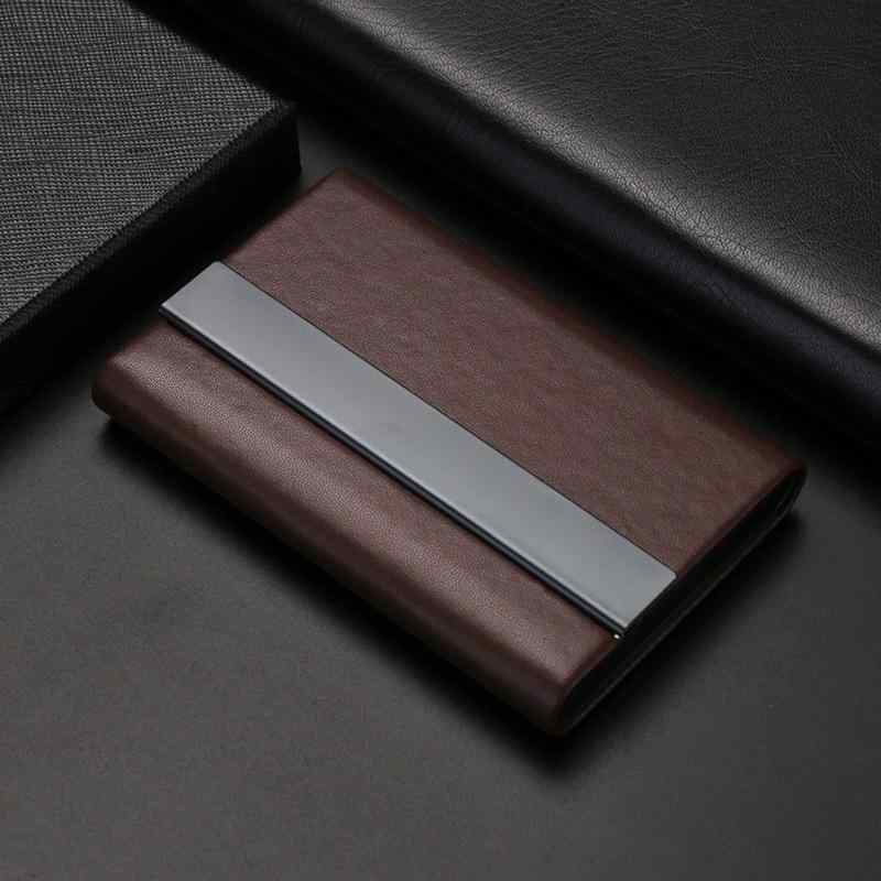 名刺入れ ビジネス 大容量 多機能 PUレザー ステンレス スリム シンプル おしゃれ ブラック ブルー レ..