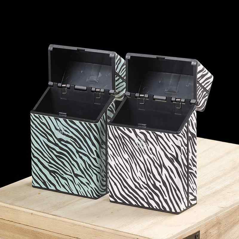 シガレットケース メンズ 男性用 タバコケース ゼブラ柄 プラスチック製 20本収納 携帯用 防湿密閉 耐衝撃 おしゃれ シンプル モダン 普段使い 旅行 アウ...
