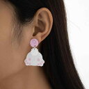 ピアス レディース アクリル ウサギ 動物 アニマルモチーフ キャラクター かわいい キュート 白 ホワイト ミニサイズ 復活祭 春 イベント カジュアル デイリーユース