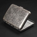 シガレットケース レトロ アンティークシルバー 金属製 携帯用 スリム 20本収納 太巻き対応 16本 大容量 喫煙具 タバコ入れ おしゃれ 普段使い 小物入れ...