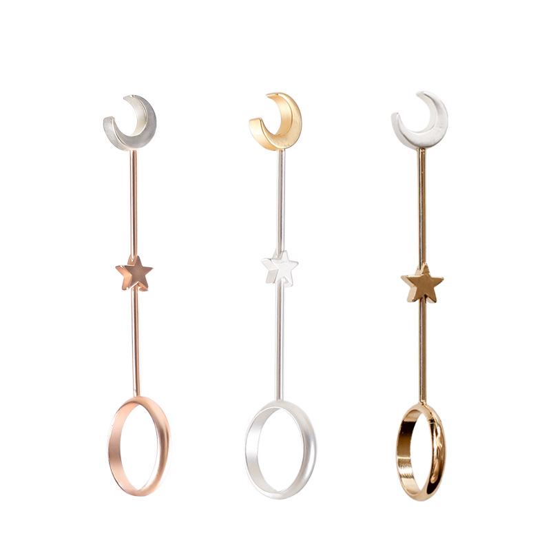 リング 男女兼用 喫煙用 スモーキングリング シガレットホルダー 星 月 モチーフ おしゃれ 個性的 ユニ..