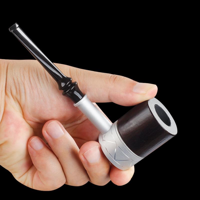 パイプ ブラジルローズウッド 無垢材 メタル コンビ 分解洗浄式 携帯用 モダン シンプル アメリカンス..