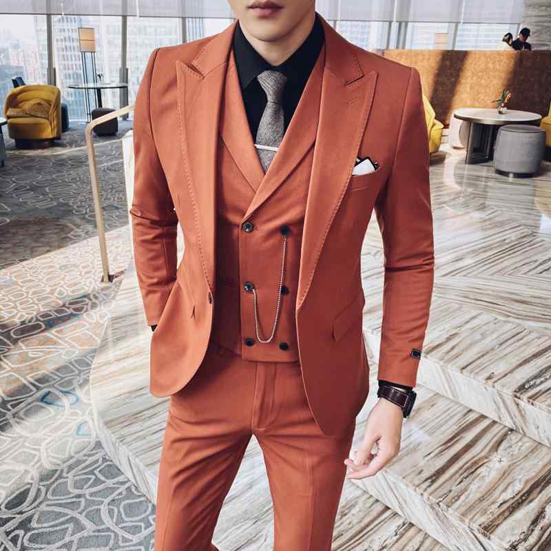 スーツ メンズ 男性 スリーピース セットアップ スリムフィット テーラード ブリティッシュスタイル 無地 カジュアル ビジネス フォーマル 結婚式 パーティー 通勤 春秋