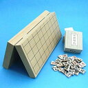 将棋セット 新桂10号折将棋盤と昔懐かしい 楓漆書き駒(裏赤)のセット