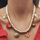 ネックレス レディース 女性用 カニ ハート 花 貝 タツノオトシゴ ペンダント 合金製 レジン エナメル 電気メッキ加工 ゴールドカラー ビーチ リゾート 春...