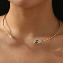 ネックリング レディース スネークモチーフ ラインストーン 個性的 ヒップホップ ストリート ゴールドカラー アクセサリー ジュエリー 春夏