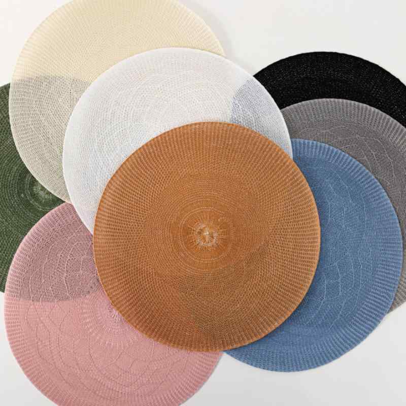 ランチョンマット 円形 丸型 滑り止め ポリエステル製 家庭用 業務用 耐熱 コースター おしゃれなデザイン 多色展開 食卓 ダイニング(x2)