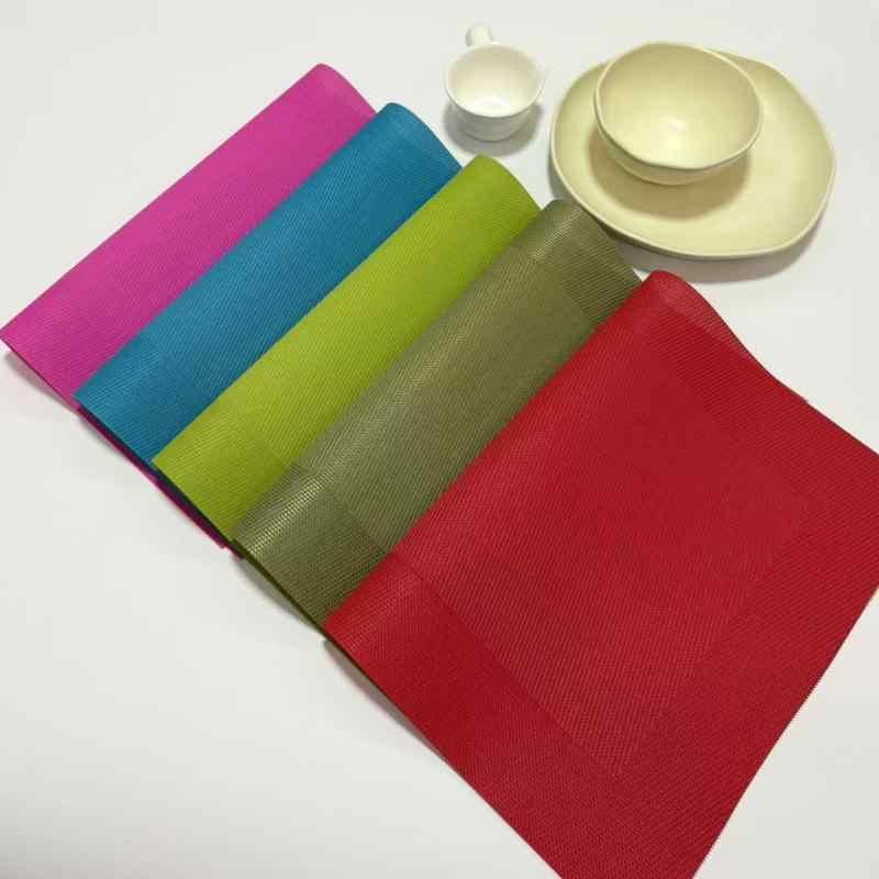 ランチョンマット PVC製 ポリエステル 耐熱 断熱 テーブルマット コースター ボウルマット 正方形 長方形 スクエア レクタングル シンプル モダン 北欧風 和モダン 無地 食卓用 ダイニング用 普段使い 多彩なカラー