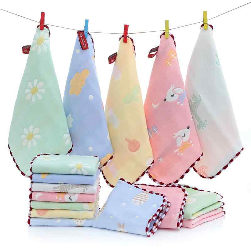 ベビー よだれかけ スタイ 六重ガーゼ 綿100% 赤ちゃん ハンドタオル 手拭きタオル 吸水性 やわらか キャラクター柄 幼稚園 保育園 通園用 正方形 軽量(x2)