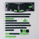 Wave ブラックグリーンキーキャップチェリープロファイル Doubleshot 173キー カスタムISO ANSIキーキャップセット60% 65% 70% 75% herry Gateron MXスイッチ用 メカニカルゲーミングギア