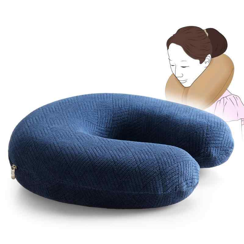 ネックピロー U字枕 低反発 クッション 記憶フォーム 頸椎サポート 首保護 仮眠用 大人用 旅行 トラベル オフィス 車 移動 休憩 携帯用..