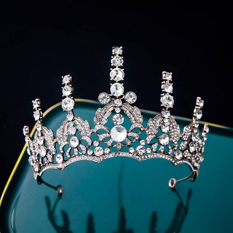 ヘッドドレス 花嫁 ブライダル アクセサリー 結婚式 ウェディングドレス 披露宴 お色直し フォーマルドレス 髪飾り 欧米風 レトロ クラウン ティアラ ライン...