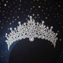 ヘッドドレス 花嫁 ウェディング 王冠 ティアラ クラウン 高級感 豪華 上品 ブライダル 結婚式 披露宴 挙式 髪飾り ヘアアクセサリー 合金 ラインストーン クリスタル ティアドロップ 電気メッキ加工