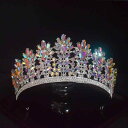 ヘッドドレス レディース ティアラ 王冠 ウェディング 結婚式 プリンセス 高級感 豪華 欧風 舞台 発表会 パーティ ラインストーン クリスタル 髪飾り ヘアアクセサリー