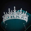 ヘッドドレス レディース 結婚式 王冠 ティアラ ブライダル ヘアアクセサリー 韓国風 リーフモチーフ 高級感 ラインストーン クリスタル 合金 シルバー ゴールド 電気メッキ加工 誕生日 パーティー 発表会 華やか