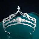 ティアラ レディース 花嫁 ウェディング 韓国風 エレガント シンプル ゴージャス クラウン 結婚式 誕生日 プリンセス キッズ 記念撮影 ヘッドドレス ラインストーン ガラス ジルコニア フラワーモチーフ 合金製 電気メッキ加工(x2)