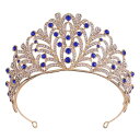 ヘアアクセサリー レディース リーフ ラインストーン ヘッドドレス ブライダル ウェディング 花嫁 結婚式 披露宴 前撮り 二次会 パーティー 髪飾り ティアラ クラウン 合金 シルバー ゴールド ローズゴールド レッド ブルー グリーン