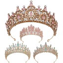 ヘッドドレス レディース カチューシャ クラウン ティアラ ウェディング 結婚式 ブライダル 花嫁 バロックデザイン クリスタル ラインストーン ジルコニア ブルー 合金