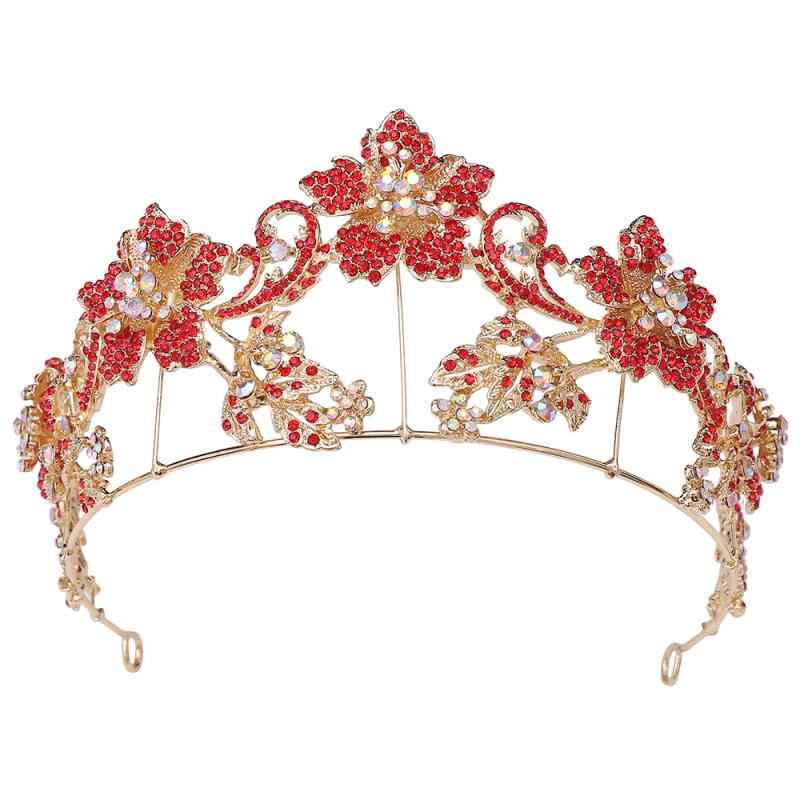 ヘッドドレス レディース ブライダル ウェディング 結婚式 花嫁 フラワー ラインストーン ティアラ 髪飾り 合金 韓国風 クリアクリスタル エレガント ヘッドアクセサリー