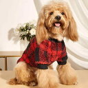 ペット服 小型犬 猫用 パーカー スウェット 赤黒 チェック 格子柄 厚手 防寒 保温 フリース ボア ポリエステル 秋冬 カジュアル 散歩 普段使い 二足タイプ あったか ドッグウェア キャットウェア