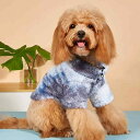 ペット服 犬用 猫用 秋冬 防寒 暖かい もこもこ フリース ジップアップ ボアジャケット 保温 ポリエステル ブルー グラデーション アウター