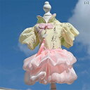 犬服 女の子 小型犬 春夏 チャイナ風 蓮柄 ロータス柄 ワンピース ドレス プリンセス風 お姫様風 かわいい おしゃれ お散歩 お出かけ 普段使い テディ ビション ポメラニアン