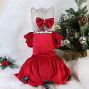 ペット用 クリスマス ドレス 犬服 猫服 秋冬 ふわふわ あったか シルバーフォックスフリース ワンピース ドッグウェア キャットウェア 防寒 小型犬 中型犬 ...