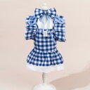 犬服 小型犬 ドッグウェア 夏用 ワンピース かわいい 薄手 軽量 ポリエステル製 通気性 おしゃれ チェック柄 レモン柄 カジュアル 散歩 お出かけ