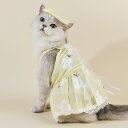 犬服 猫服 小型犬 中型犬用 エレガント フォーマル ドレス キャミソール ノースリーブ チュールスカート メッシュ 花柄 コットン 綿 かわいい おしゃれ お出かけ パーティー 結婚式 イベント(x2)