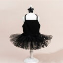 犬服 猫服 小型犬 女の子 プリンセス 姫系 ドレス 黒 ふわふわ ボリューム チュールスカート トイプードル ビションフリーゼ チワワ おしゃれ お出かけ ペットウェア 洋服 ポリエステル かわいい