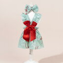 ペット服 犬服 猫服 女の子 プリンセスドレス リボン ワンピース 綿 コットン ポリエステル フォーマル かわいい チェック柄 ドット柄 お散歩 イベント 記念撮影