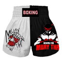ショートパンツ 男女兼用 ムエタイ ボクシング MMA ブラジリアン柔術 プロ仕様 試合 練習 トレーニング スポーツ フィットネス ワークアウト プリント 吸...