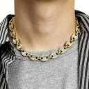 ネックレス ブレスレット 男女兼用 13mm ピッグノーズ コーヒー豆 キューバンチェーン ラインストーン 合金製 欧米風 ヒップホップ アクセサリー(x2)