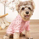Tシャツ 小型犬 猫用 ピンク さくらんぼ柄 二脚袖なし ポリエステル 通気性 軽量 かわいい 春夏 お散歩 普段使い ペットウェア