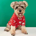 ペット服 犬 猫用 クリスマス スウェットシャツ トレーナー 防寒 保温 暖かい 秋冬 赤色 レッド 雪だるま柄 おしゃれ インスタ映え ポリエステル素材 お散歩 お出かけ